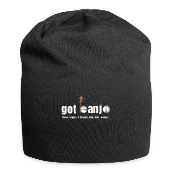 Banjo Shirts For Men Bluegrass Appalachia Folk - Jersey Beanie - black - Front