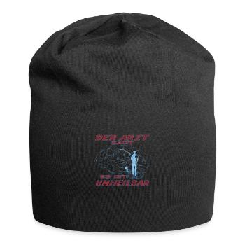 Angler Geschenkidee Hobby Angeln - Jersey-Beanie - Schwarz - Vorne