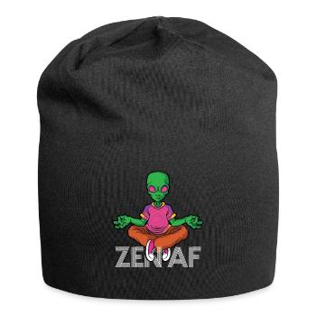 Hypnotizing Zen AF Yoga Alien Trippy Art - Jersey-Beanie - Schwarz - Vorne