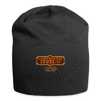J’ai atteint le niveau 17 rpg jeu en ligne - Bonnet en jersey - noir - Devant