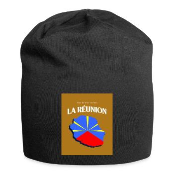 Fier de mes Racines La Réunion Or - Bonnet en jersey - noir - Devant