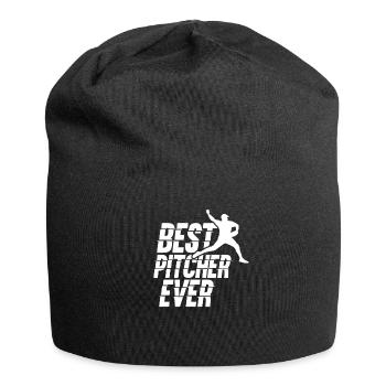Best Baseball Pitcher Ever Hobby Pitcher - Jersey Beanie - black - Front