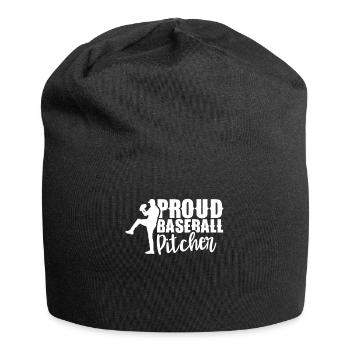 Fier lanceur de baseball Lanceur de baseball Joueur de baseball - Bonnet en jersey - noir - Devant