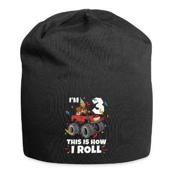 Bigfoot Party Supplies J’ai 3 ans C’est comme ça que je roule - Bonnet en jersey - noir - Devant