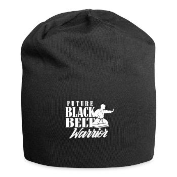 Zukünftiger Schwarzgurt Krieger Schwarzer Gürtel - Jersey-Beanie - Schwarz - Vorne