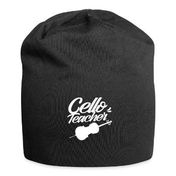 Professeur de violoncelle Professeur de violoncelle Violoncelle Violoncelliste - Bonnet en jersey - noir - Devant