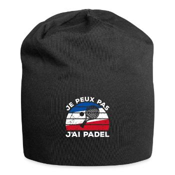 Je Peux Pas J'ai Padel Pongiste - Bonnet en jersey - noir - Devant