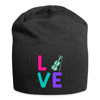 Musicien Musicien J’aime mon violon - Bonnet en jersey - noir - Devant
