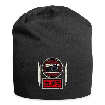 Vintage Japanese Analog SLR Camera Film Retro Phot - Jersey Beanie - black - Front