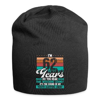 62 Year Old Funny Getting Old Humor Birthday Idea - Jersey-Beanie - Schwarz - Vorne