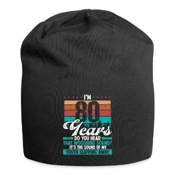 80 Year Old Funny Getting Old Humor Birthday Idea - Jersey-Beanie - Schwarz - Vorne