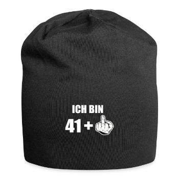 42 Geburtstag - Jersey-Beanie - Schwarz - Vorne