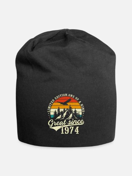 Einzigartig seiner Art seit 1974 - Jersey-Beanie - Schwarz