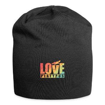 Love Platypus Australien Schnabeltier Tier - Jersey-Beanie - Schwarz - Vorne