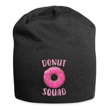 Donut Squad Matching Donut Party Pink Doughnut - Jersey Beanie - black - Front
