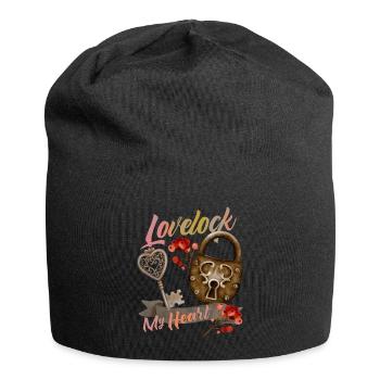 Le cadenas de la Saint-Valentin aime dire - Bonnet en jersey - noir - Devant