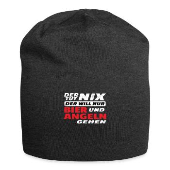 Angler Geschenkidee Hobby Angeln - Jersey-Beanie - Anthrazit - Vorne