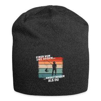 Angler Geschenkidee Hobby Angeln - Jersey-Beanie - Anthrazit - Vorne