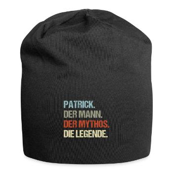 Patrick der Mann der Mythos die Legende - Jersey-Beanie - Schwarz - Vorne
