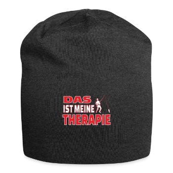 Angler Geschenkidee Hobby Angeln - Jersey-Beanie - Anthrazit - Vorne