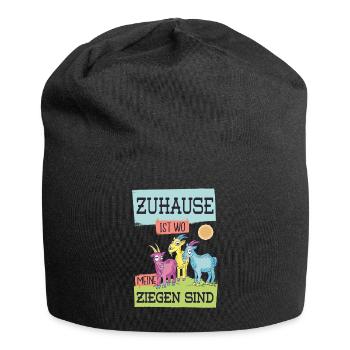 Ziegenzüchter Ziegenhirt Bauernhof lustige Sprüche - Jersey-Beanie - Schwarz - Vorne