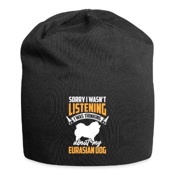 Eurasier was distracted Eurasian Dog - Jersey Beanie - black - Front