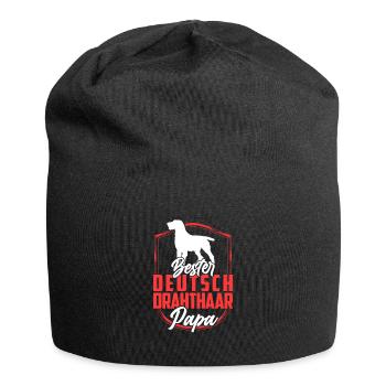 Deutsch Drahthaar Papa Deutsch Drahthaar - Jersey-Beanie - Schwarz - Vorne