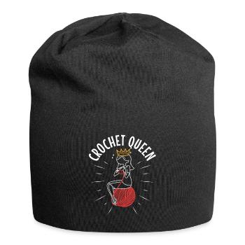 Crochet queen - Jersey-Beanie - Schwarz - Vorne