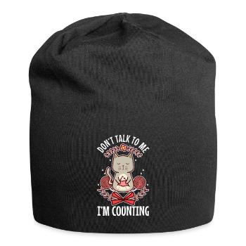 Ne me parlez pas, je compte - Bonnet en jersey - noir - Devant