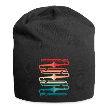 Musiker Posaunist ich liebe Posaune - Jersey-Beanie - Schwarz - Vorne
