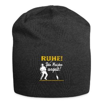 Angler Geschenkidee Hobby Angeln - Jersey-Beanie - Anthrazit - Vorne