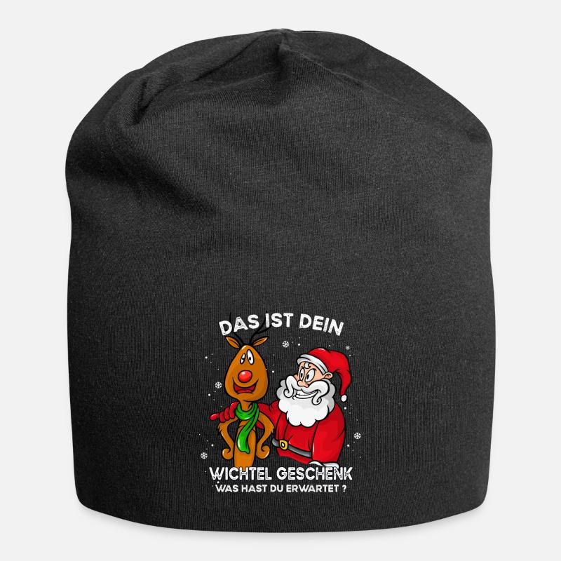 das ist dein wichtel geschenk - Jersey-Beanie - Schwarz