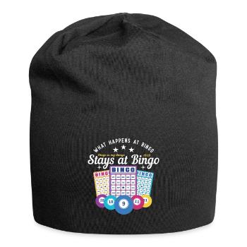 Bingo - ce qui se passe au bingo reste au bingo - Bonnet en jersey - noir - Devant