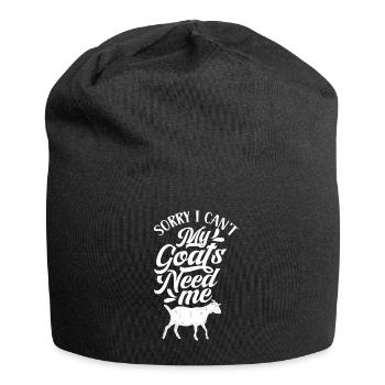 Malheureusement, mes chèvres n’ont pas besoin de moi animal - Bonnet en jersey - noir - Devant