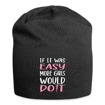 If It Was Easy More Girls Would Do It Gymnast fun - Jersey Beanie - black - Front