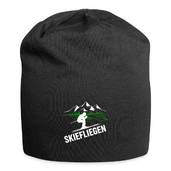 Skiefliegen Sport Winter Skispringen - Jersey-Beanie - Schwarz - Vorne