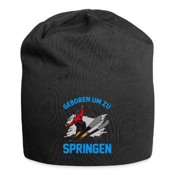 Geboren Um Zu Springen Skispringen - Jersey-Beanie - Schwarz - Vorne