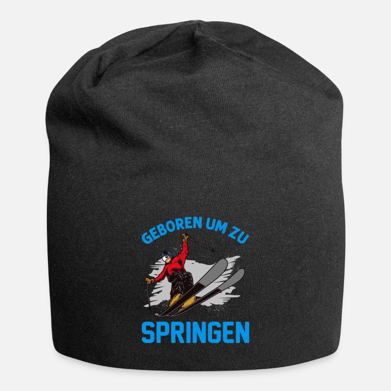 Geboren Um Zu Springen Skispringen - Jersey-Beanie - Schwarz