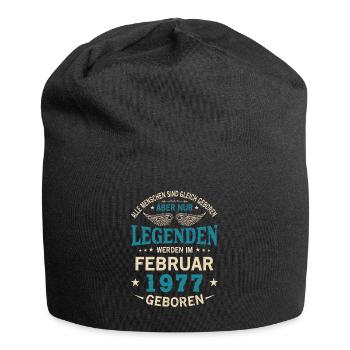 Alle Menschen Sind Gleich Geboren Februar 1977 - Jersey-Beanie - Schwarz - Vorne