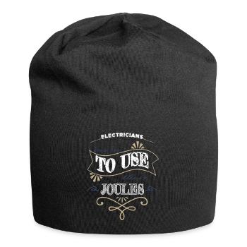 electricity gift electrician beer bday engineer - Jersey-Beanie - Schwarz - Vorne