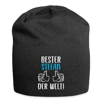 Stefan Vorname Name Geburtstag - Jersey-Beanie - Schwarz - Vorne