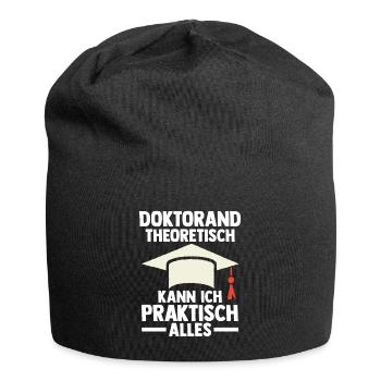 Doktor Abschluss Doktorand Promotion Doktortitel - Jersey-Beanie - Schwarz - Vorne
