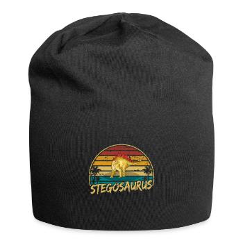 Stegosaurus Dinosaure Enfants Dino Cadeau - Bonnet en jersey - noir - Devant