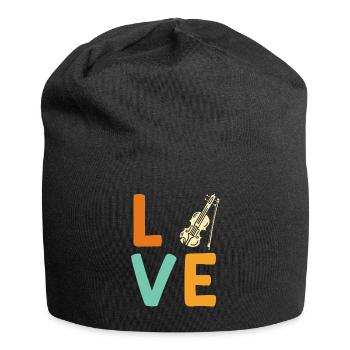 Musicien Musicien J’aime mon violon - Bonnet en jersey - noir - Devant