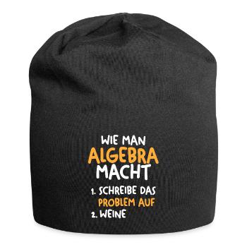 Mathematik Mathe Rechnen Algebra - Jersey-Beanie - Schwarz - Vorne