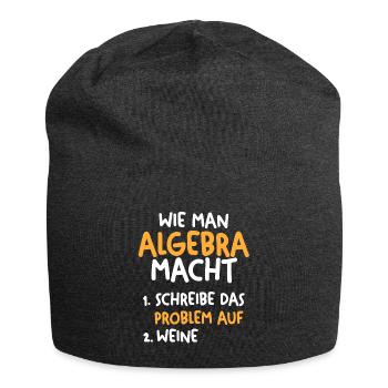 Mathematik Mathe Rechnen Algebra - Jersey-Beanie - Anthrazit - Vorne