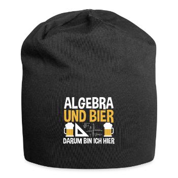 Mathematik Bier Mathe Rechnen Algebra - Jersey-Beanie - Schwarz - Vorne