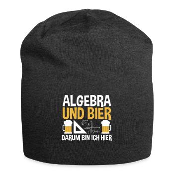 Mathematik Bier Mathe Rechnen Algebra - Jersey-Beanie - Anthrazit - Vorne