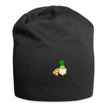 Pizza Ananas - Jersey-Beanie - Schwarz - Vorne