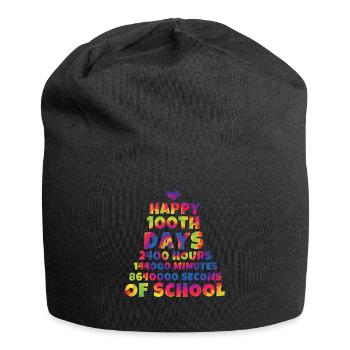 Joyeux 100e jour Tie Dye Color 100 jours d’école - Bonnet en jersey - noir - Devant